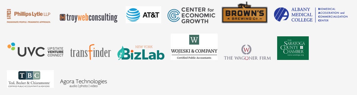Logos of businesses supporting Startup Tech Valley
